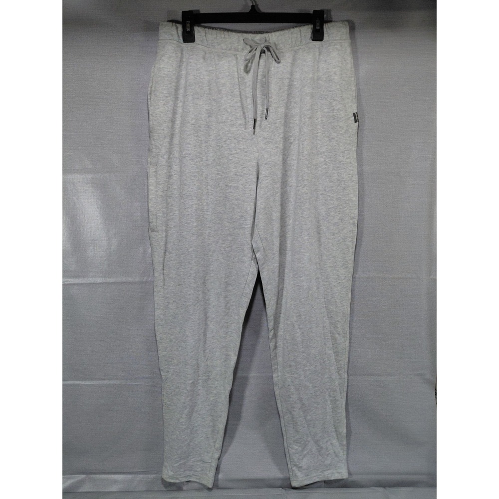 Eddie Bauer Sleepwear Sweat Pants Grey Men's LG Drawstring Knit Lounge Tapered